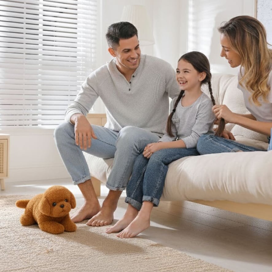 Inside the Wuffy Robot Puppy — sensors, motors, and expressive eyes